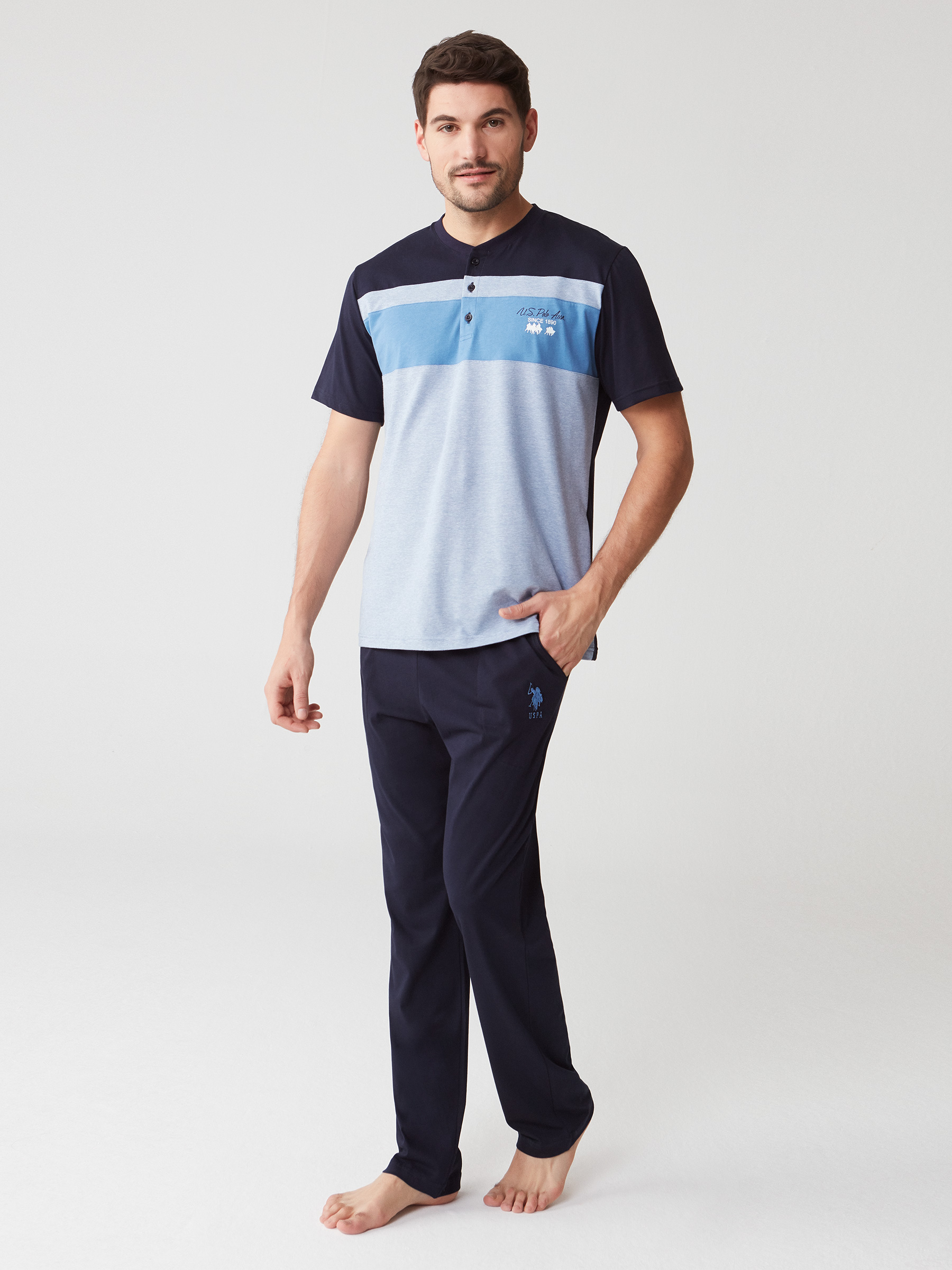 

Пижама U.S. Polo Assn 18287  Синяя, Пижама U.S. Polo Assn 18287 M Синяя