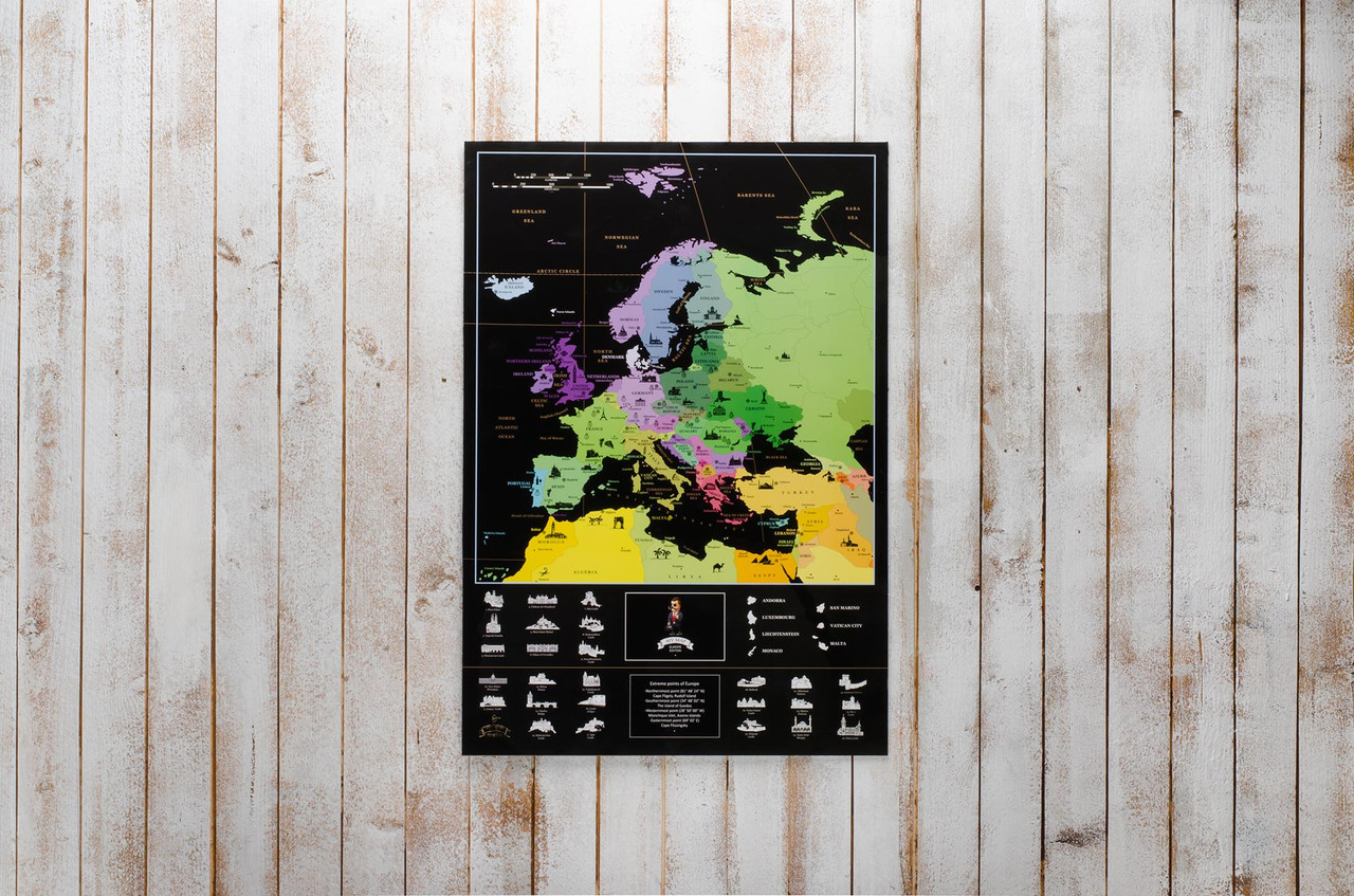 

Скретч карта My Map Europe Edition