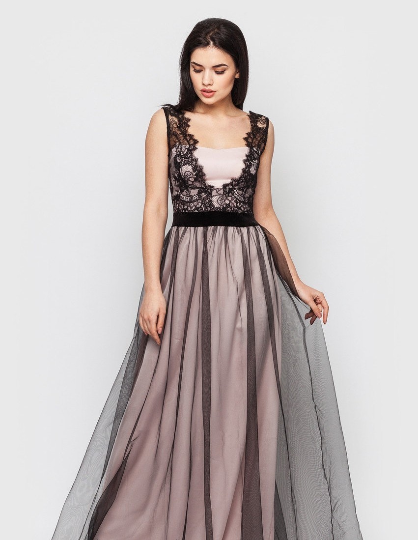 

Вечернее длинное платье с фатином FashionYouWant / розовый 43330211, Вечернее длинное платье с фатином FashionYouWant S/M розовый 43330211