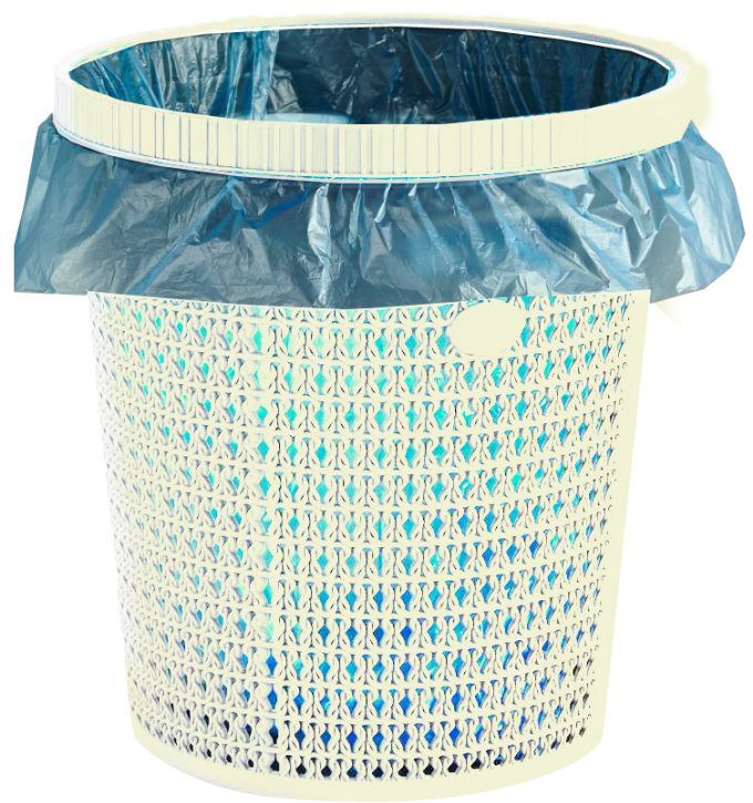 

Корзина для мусора Sakarya Plastik с отсеком для пакетов 12 л Бежевая