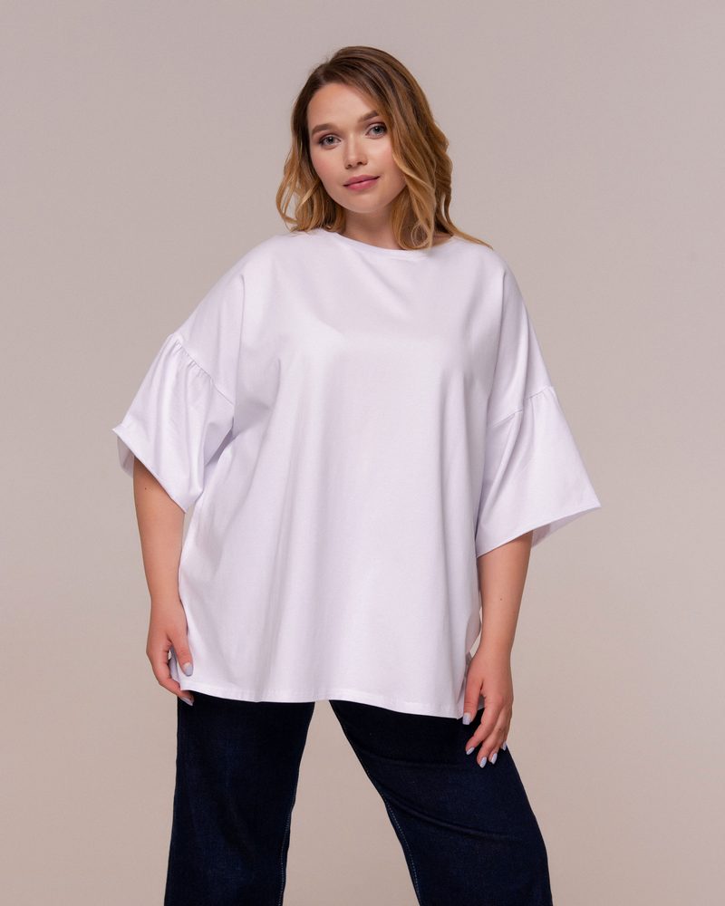 

Футболка oversize со сборкой XL (ФБ-068-002-000 - 44435)