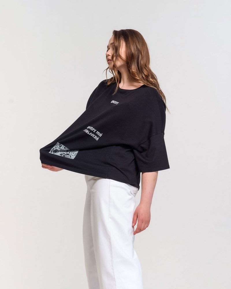 

Укороченная футболка oversize  (ФБ-058-020-191 - 44385, Укороченная футболка oversize L (ФБ-058-020-191 - 44385)