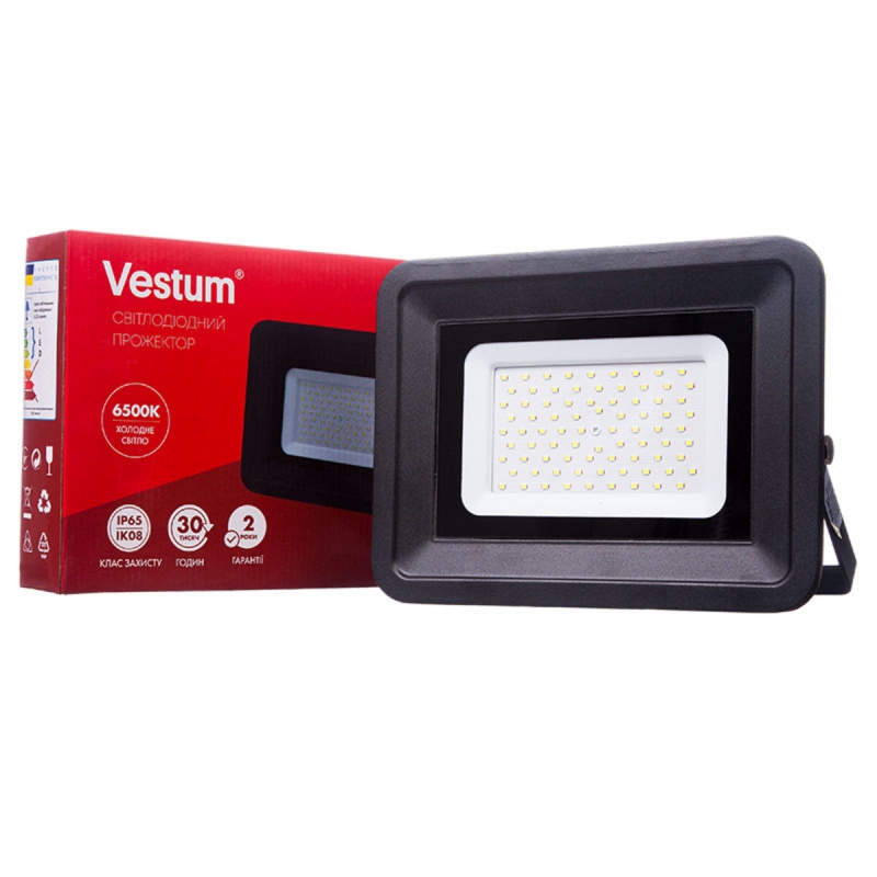 

Прожектор LED Vestum 70W 6100Лм 6500K 185-265V IP65 (1-VS-3005)