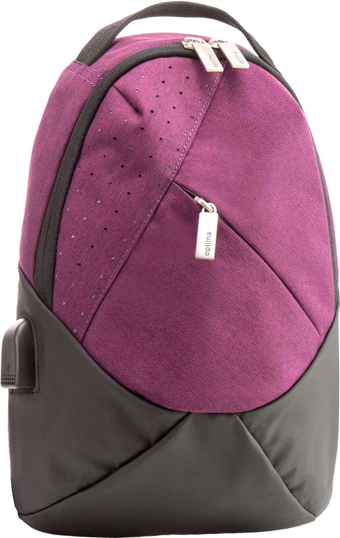 

Рюкзак на одно плечо деловой Optima 12” женский 0.5 кг 6-15 л Фиолетовый с выделенными элементами (O96912-03)