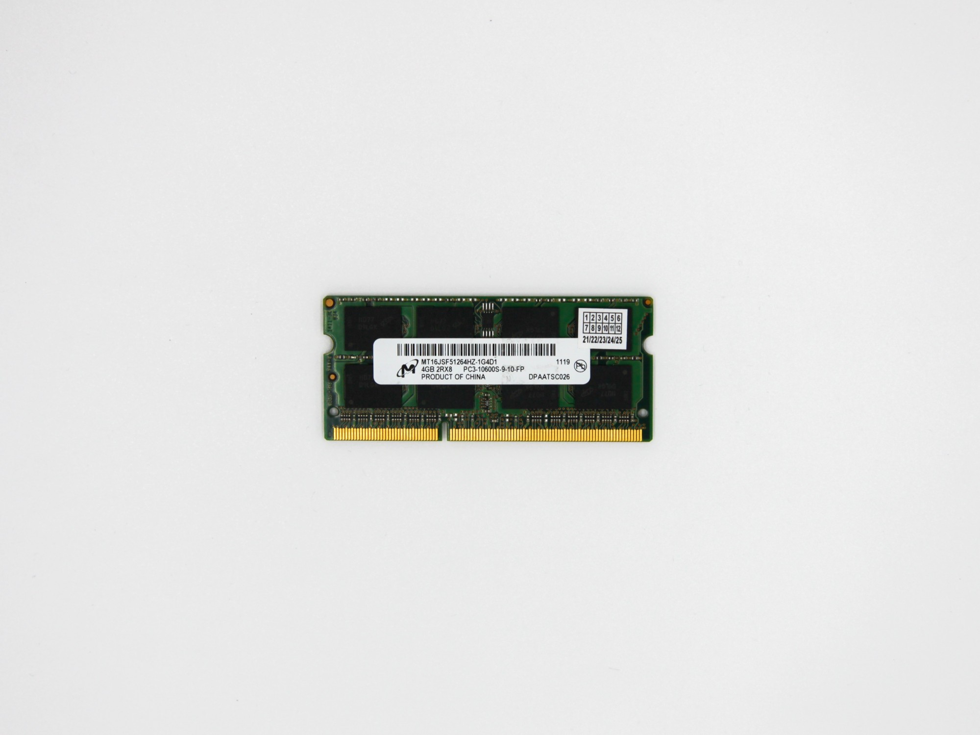 

Оперативная память Micron SODIMM 4Gb DDR3-1333MHz PC3L-10600 CL9 (MT17JSF51264HZ-1G4D1) Refurbished