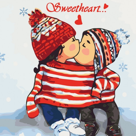 

Картина по номерам без коробки Идейка Sweetheart 2 30х30см (KHO 2334)