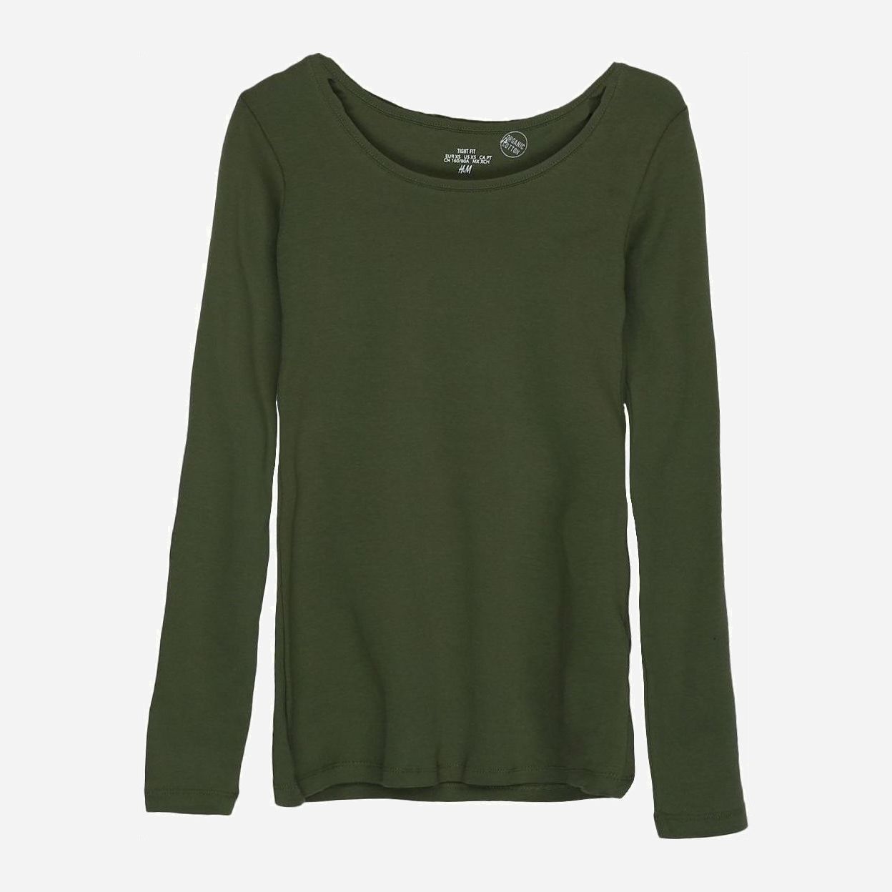 

Футболка с длинными рукавами H&M 0355167 160 см Хаки