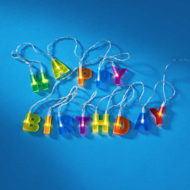 

Гирлянда декоративная HAPPY BIRTHDAY LED Комбинированный длин 230см 10212606
