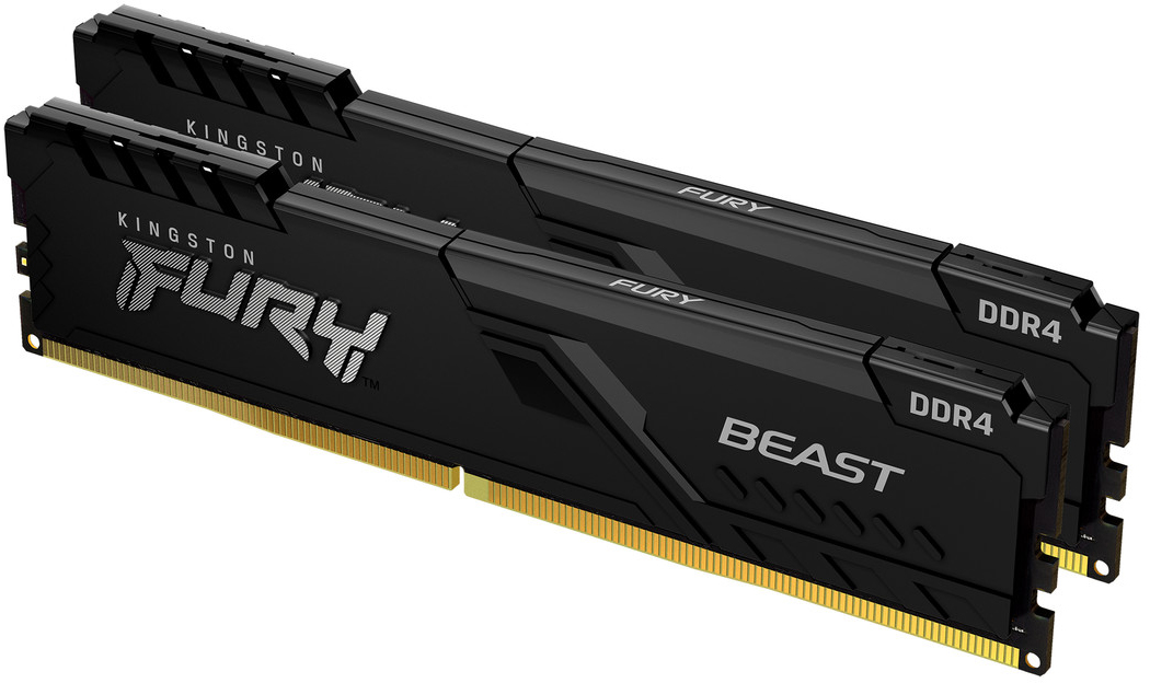 

Оперативная память Kingston Fury DDR4-3000 32768MB PC4-24000 (Kit of 2x16384) Beast Black (KF430C16BBK2/32)