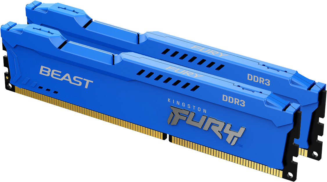 

Оперативная память Kingston Fury DDR3-1866 8192MB PC3-14900 (Kit of 2x4096) Beast Blue (KF318C10BK2/8)