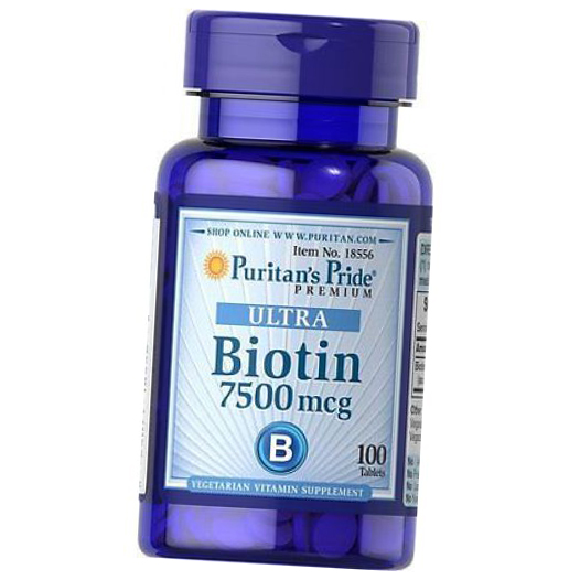 

Биотин, Biotin 7500, Puritan's Pride 100таб (36367131)