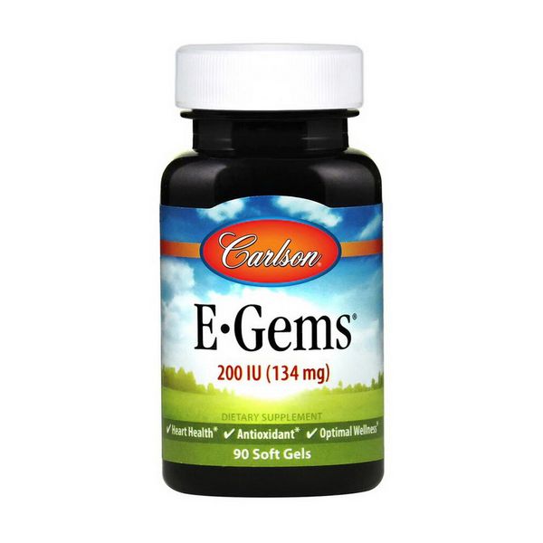 

Витами Е Carlson Labs E-Gems 200 IU 134 mg 90 капсул