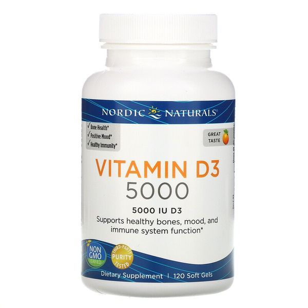 

Витамин Д3 Nordic Naturals Vitamin D3 5000 IU 125 mcg 120 капсул