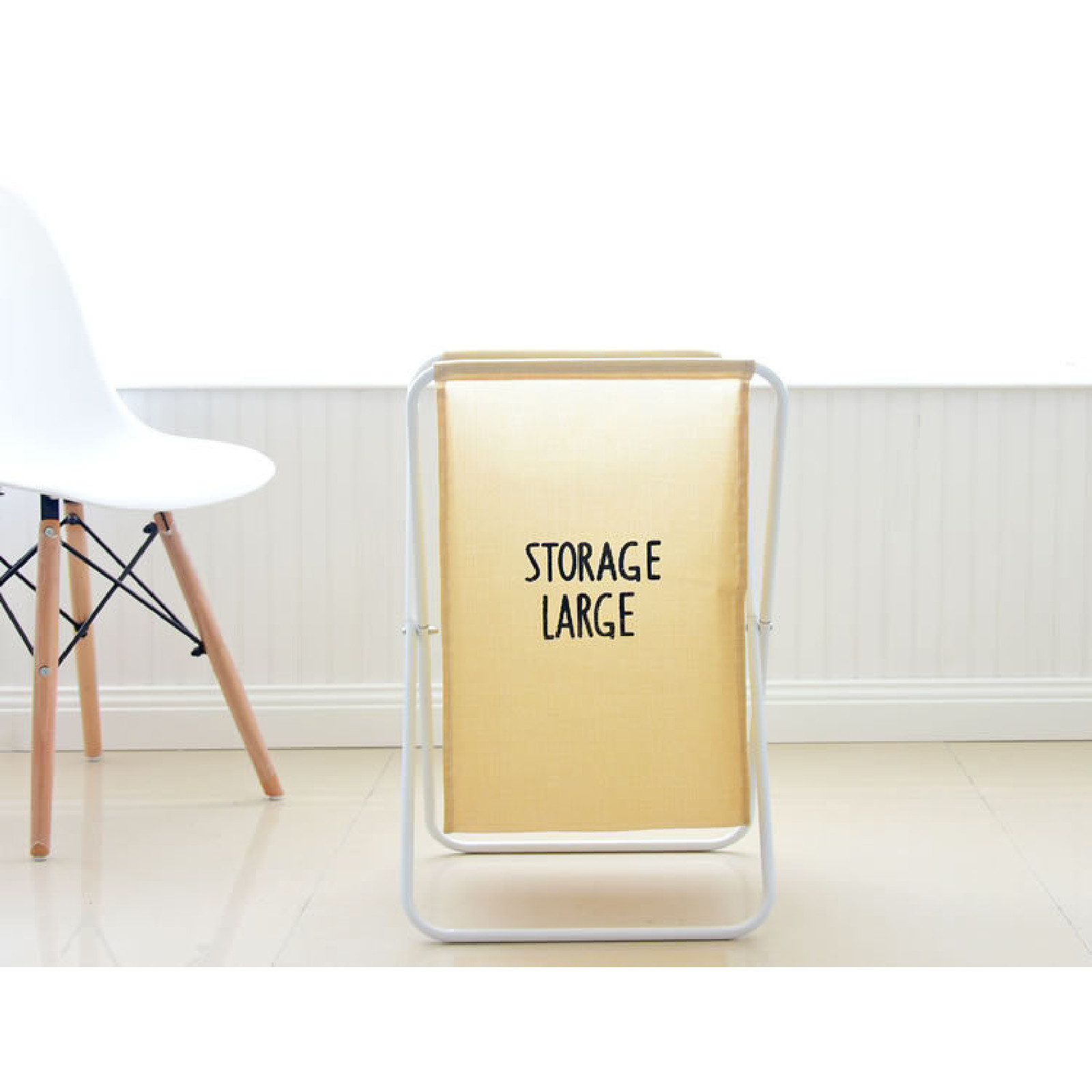

Корзина для белья складная игрушек бежевая Storage Large (K674 )
