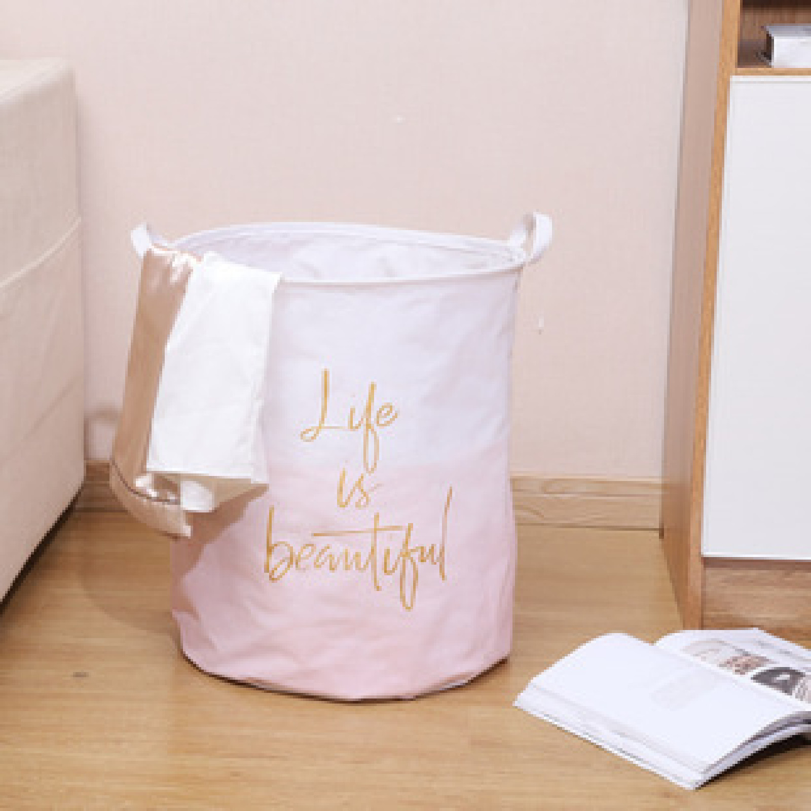 

Корзина для игрушек розовая Life is beautiful (K663 )