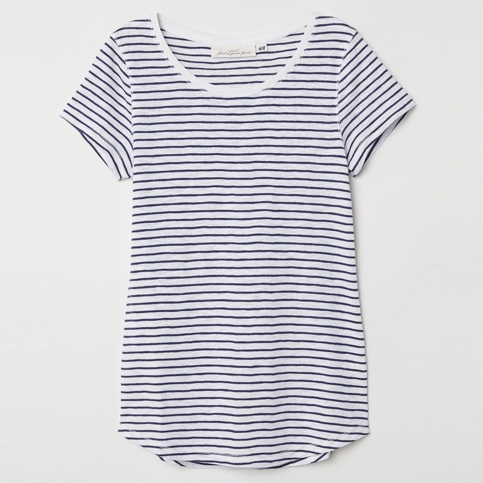 

Футболка H&M 06332017 XS Белая с черным