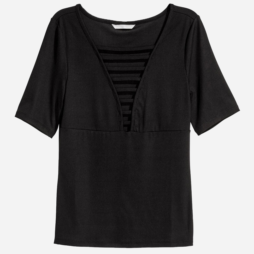 

Футболка H&M 0459481_ч  Черная, Футболка H&M 0459481_ч L Черная