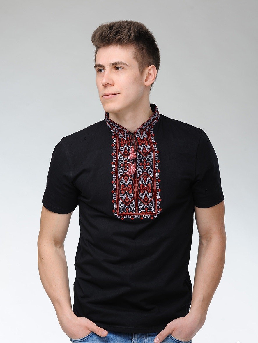 

Футболка вышиванка 3XL чёрная (БМ-23 )