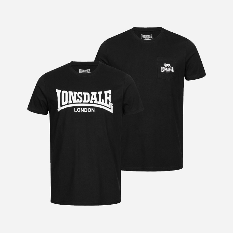 

Футболка Lonsdale 115085-1000 S 2 шт Black