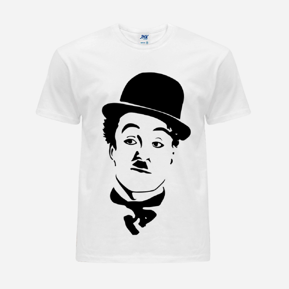 Акція на Футболка бавовняна довга чоловіча Likey Charlie Chaplin M150-0603 S Біла від Rozetka