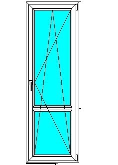 

Дверь балконная поворотно-откидная 6-камерная 70мм TROCAL 700*2050 энергосберегающий сп