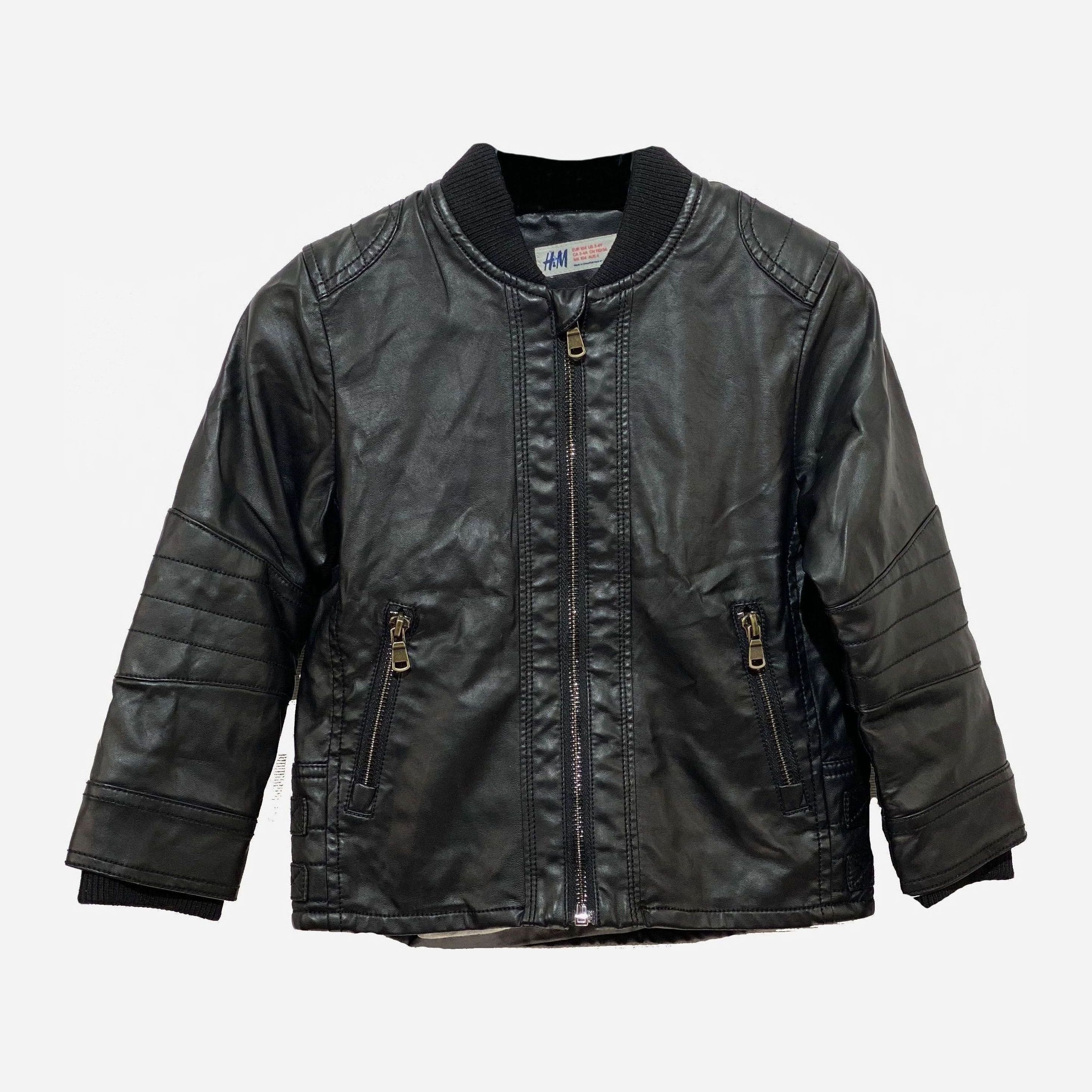 

Куртка из искусственной кожи H&M HOM91350 104 см Черная