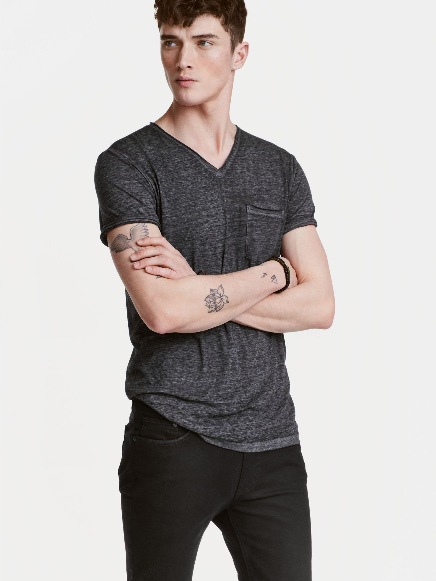 

Футболка H&M 0341782-6  Черная, Футболка H&M 0341782-6 XS Черная