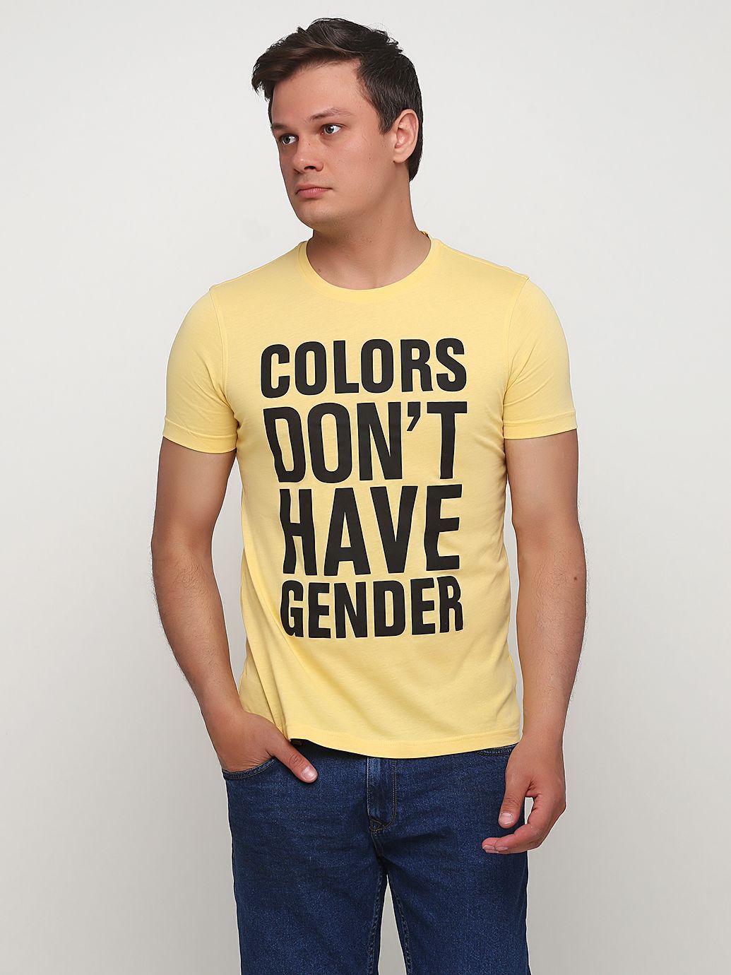 

Футболка United Colors of Benetton 3096J12F7 XS Желтая с черным