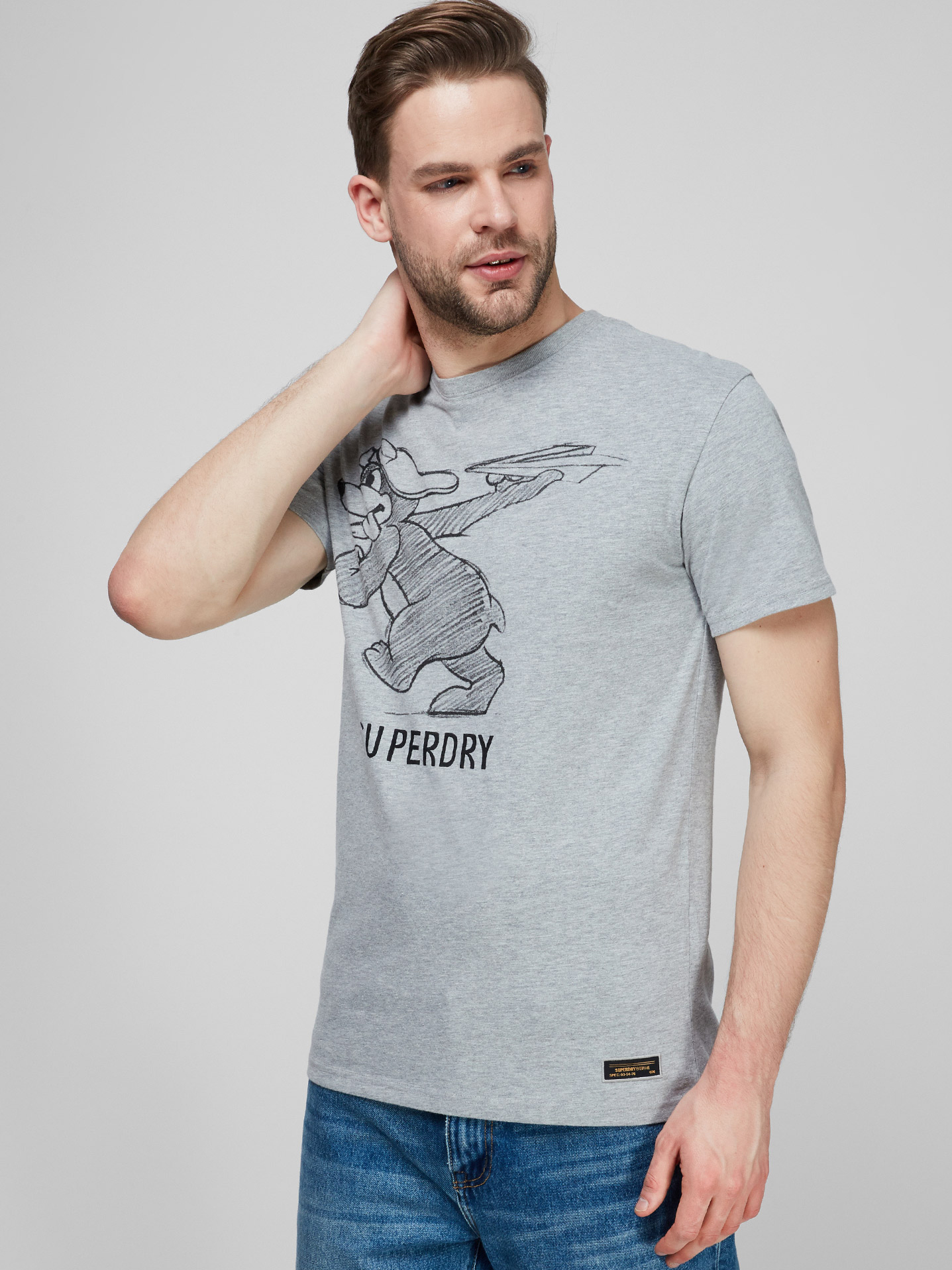 

Футболка Superdry Military Box Fit Graphic Tee M1010871A;07Q M Grey Marl