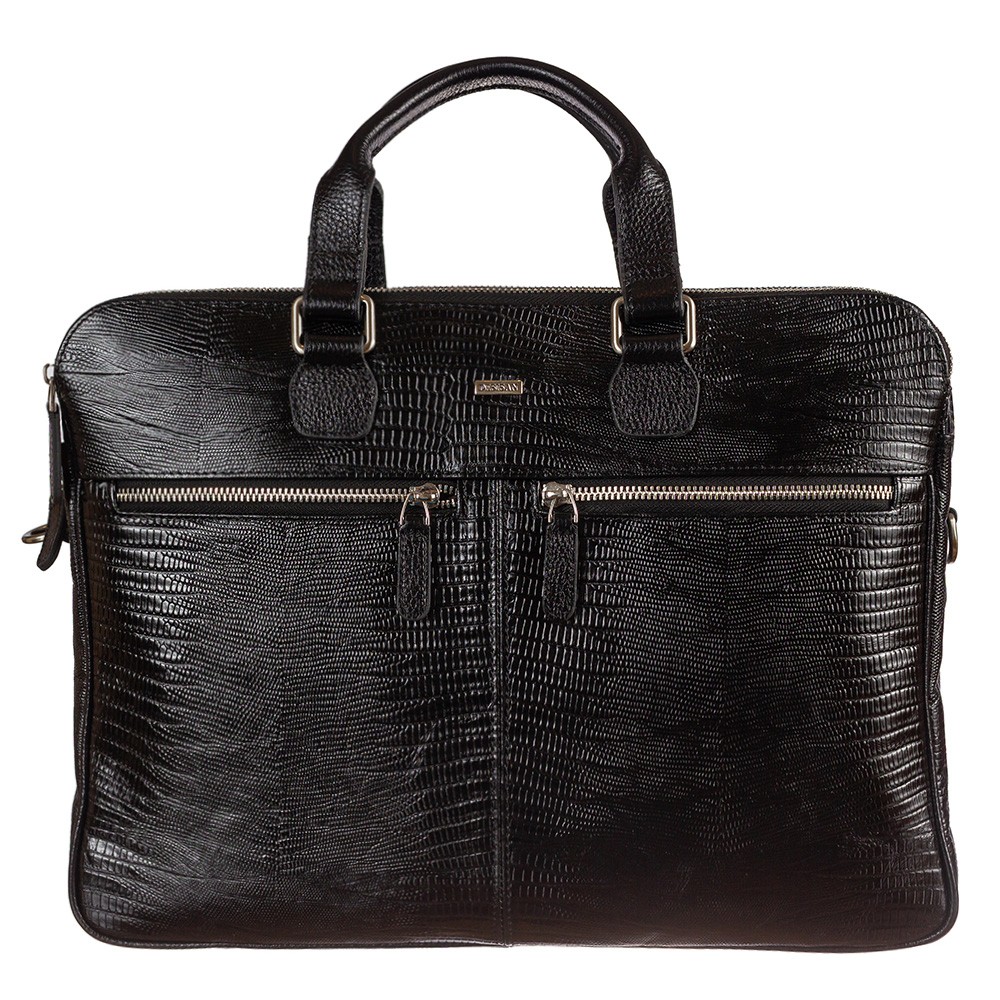 

Портфель кожаный Desisan 912-143 черный лазер