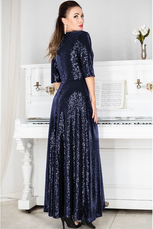 

Fashions • Женское платье Tiffany Fashions темно-синий (827-лб)