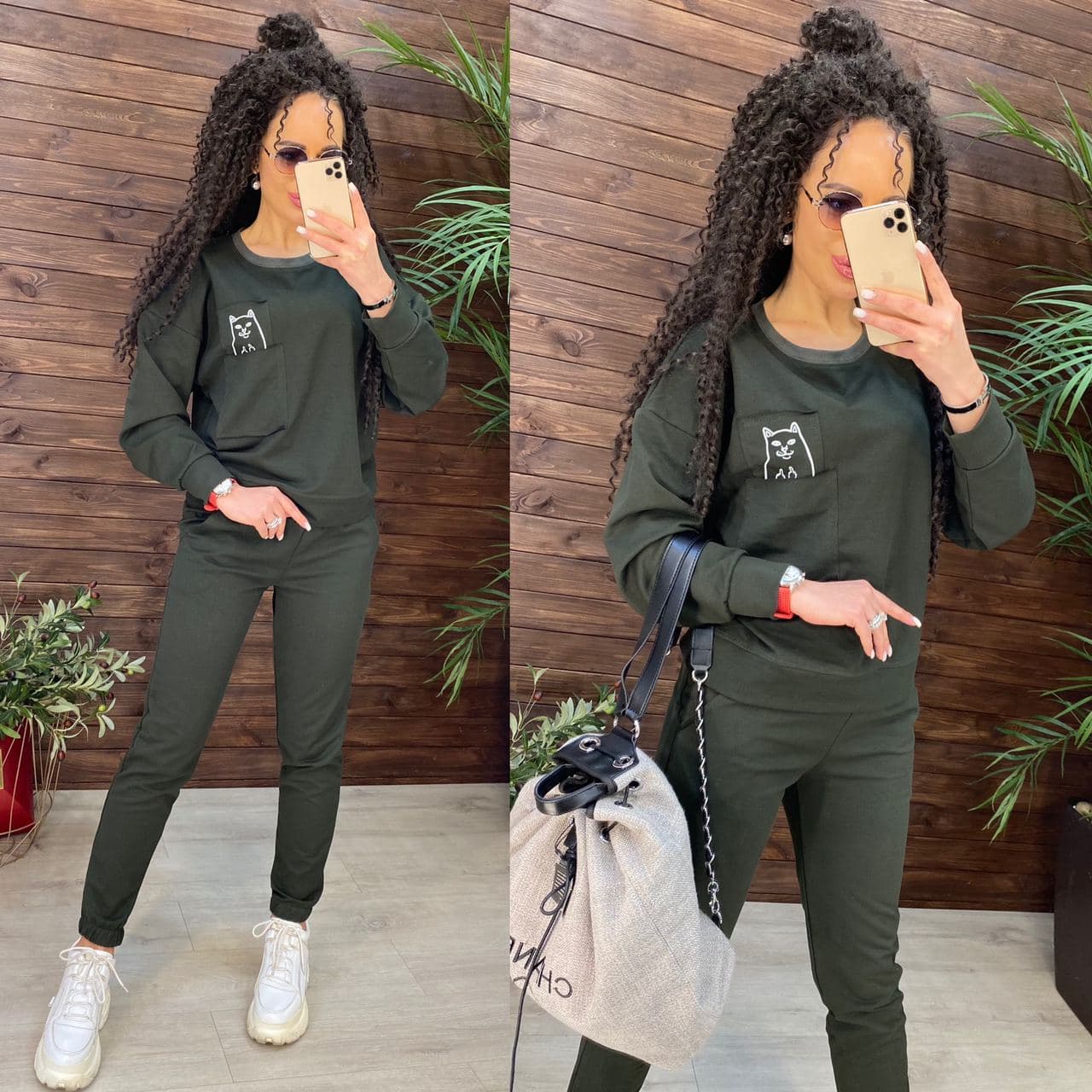 

Fashions • Женский спортивный костюм Meow Fashions 46 хаки (№01323тк)