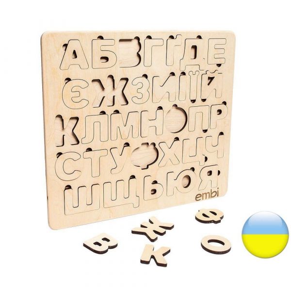 

Азбука-сортер Embi для детей Maxi 40x36,5х1см Украинский Алфавит