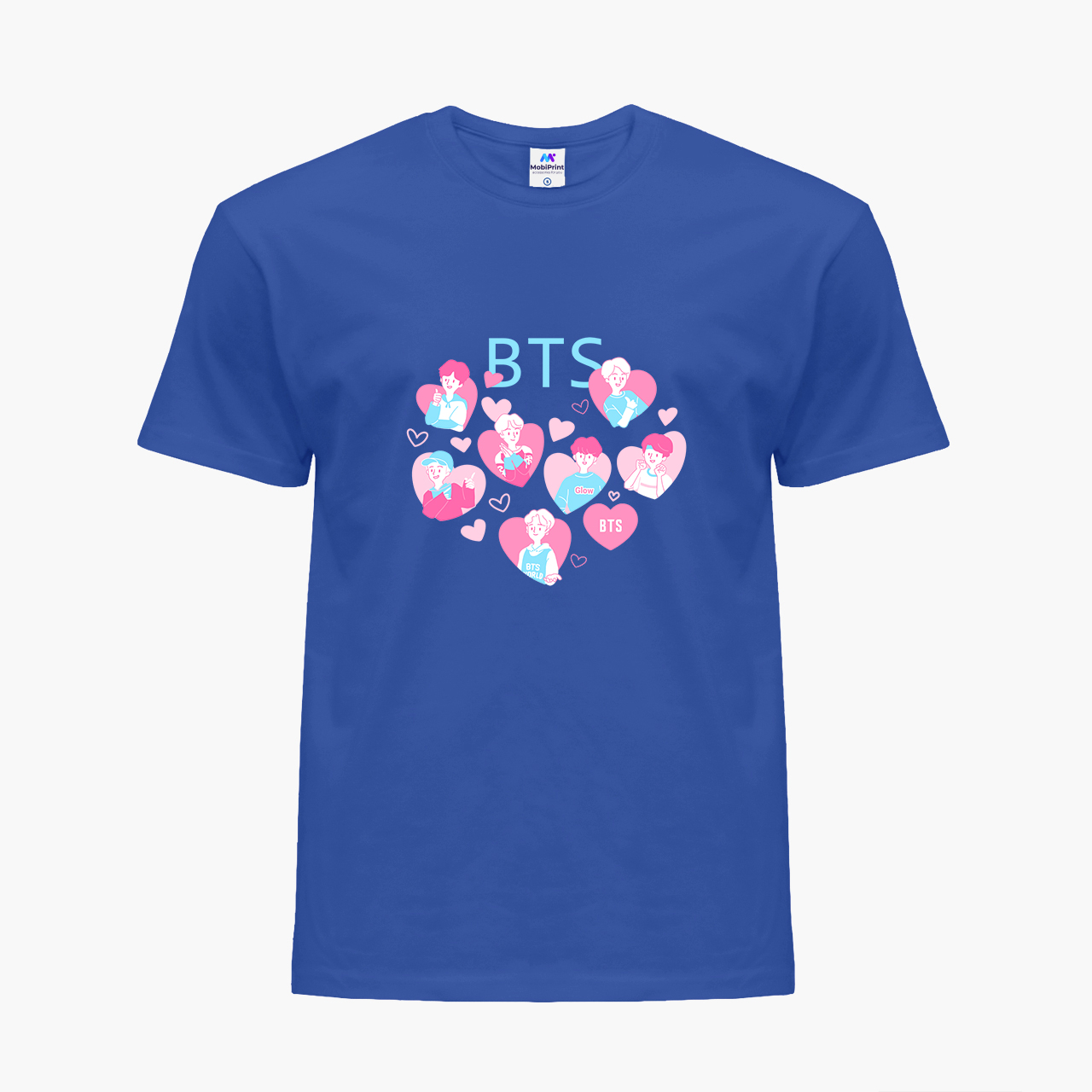 

Детская футболка для девочек БТС (BTS) (25186-3263-65) 158-164 см Хлопок Синий