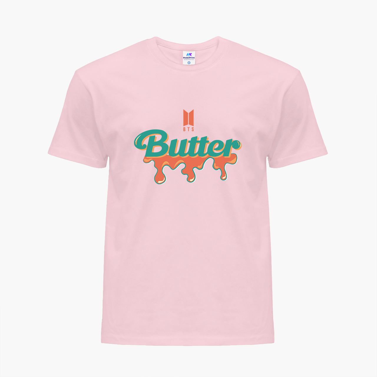 

Детская футболка для девочек БТС (Butter BTS) (25186-3267-30) 158-164 см Хлопок Розовый