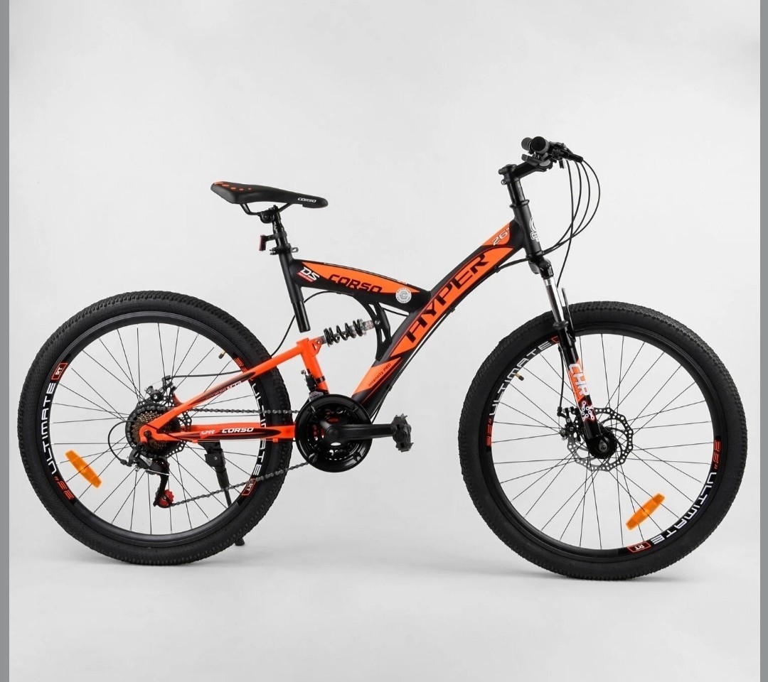 

Велосипед Спортивный CORSO Hyper 26 дюймов 16 рама оранжевый