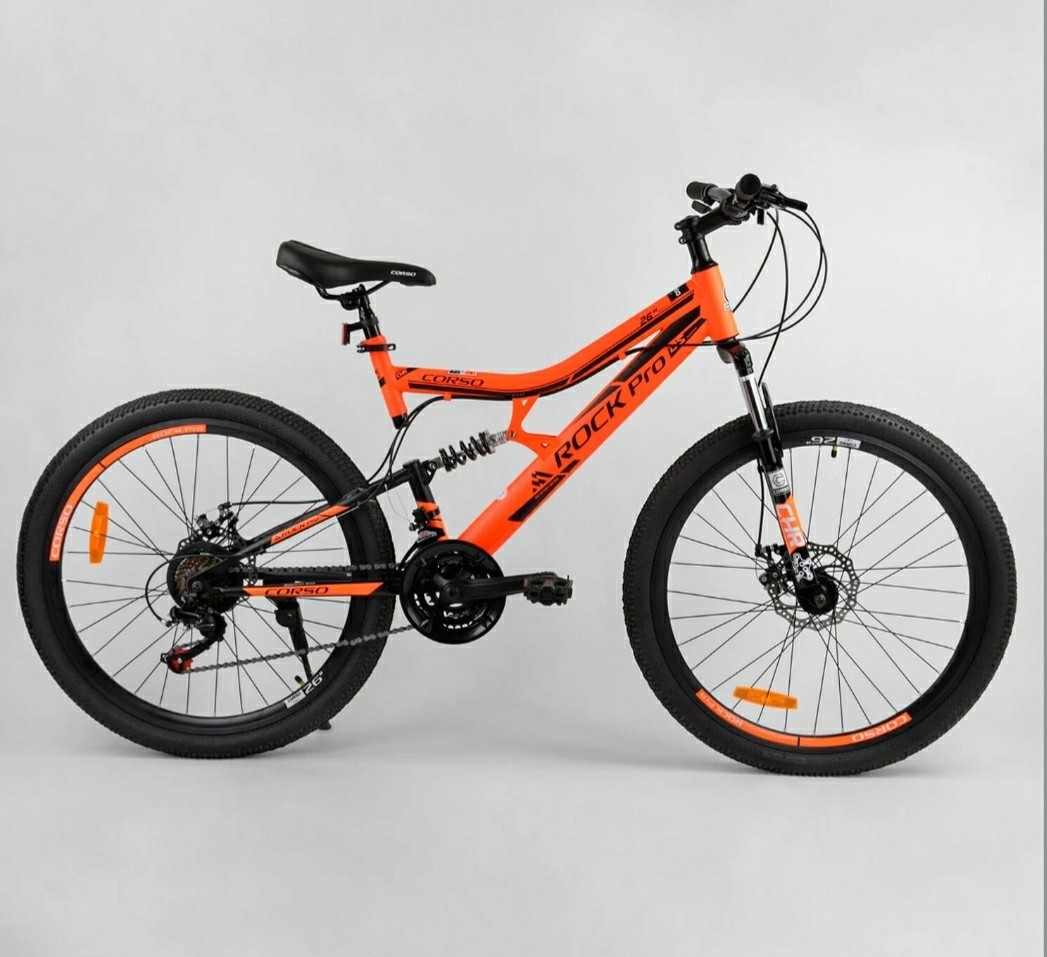 

Велосипед Спортивный CORSO Rock-Pro 26 дюймов оранжевый
