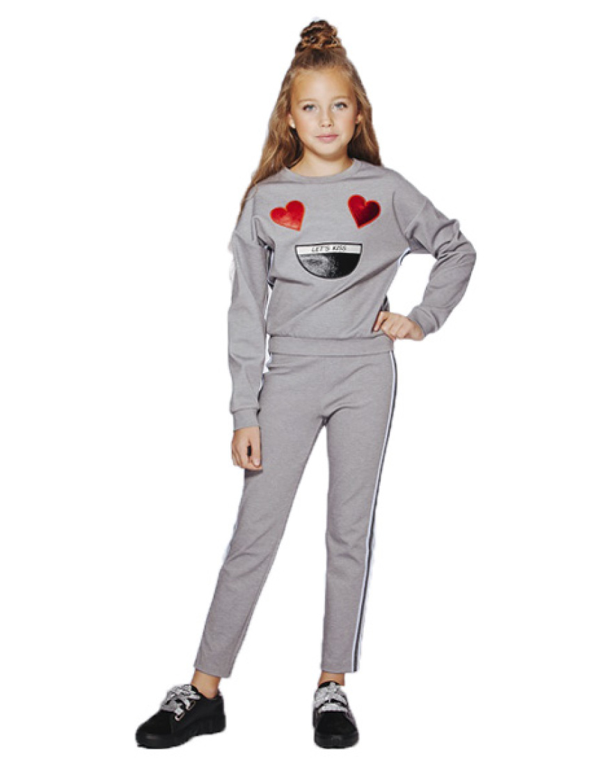 

Костюм для девочек Lukas Kids с нашивками и лампасами 146 серый(935870)