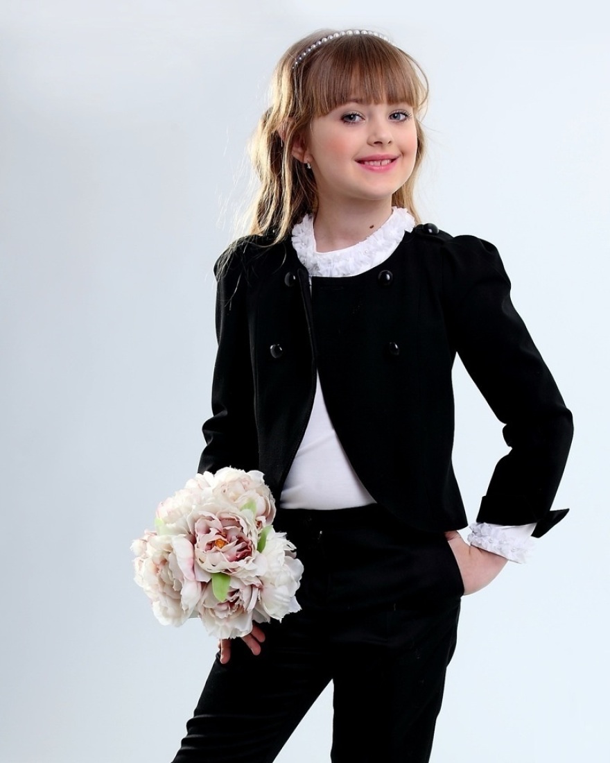 

Жакет Lukas Kids с погонами 134 черный(1215)
