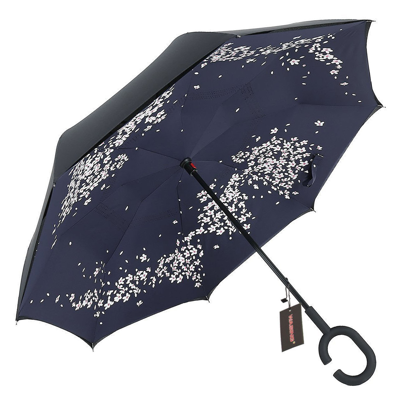 

Зонт Up-Brella Сакура ручной зонт двойное складывание в обратном направлении антизонт обратное сложение (F_2907-7809)