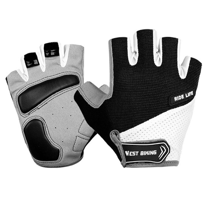 

Перчатки велосипедные спортивные West Biking 0211189 XL Black с короткими пальцами (F_6078-21062)