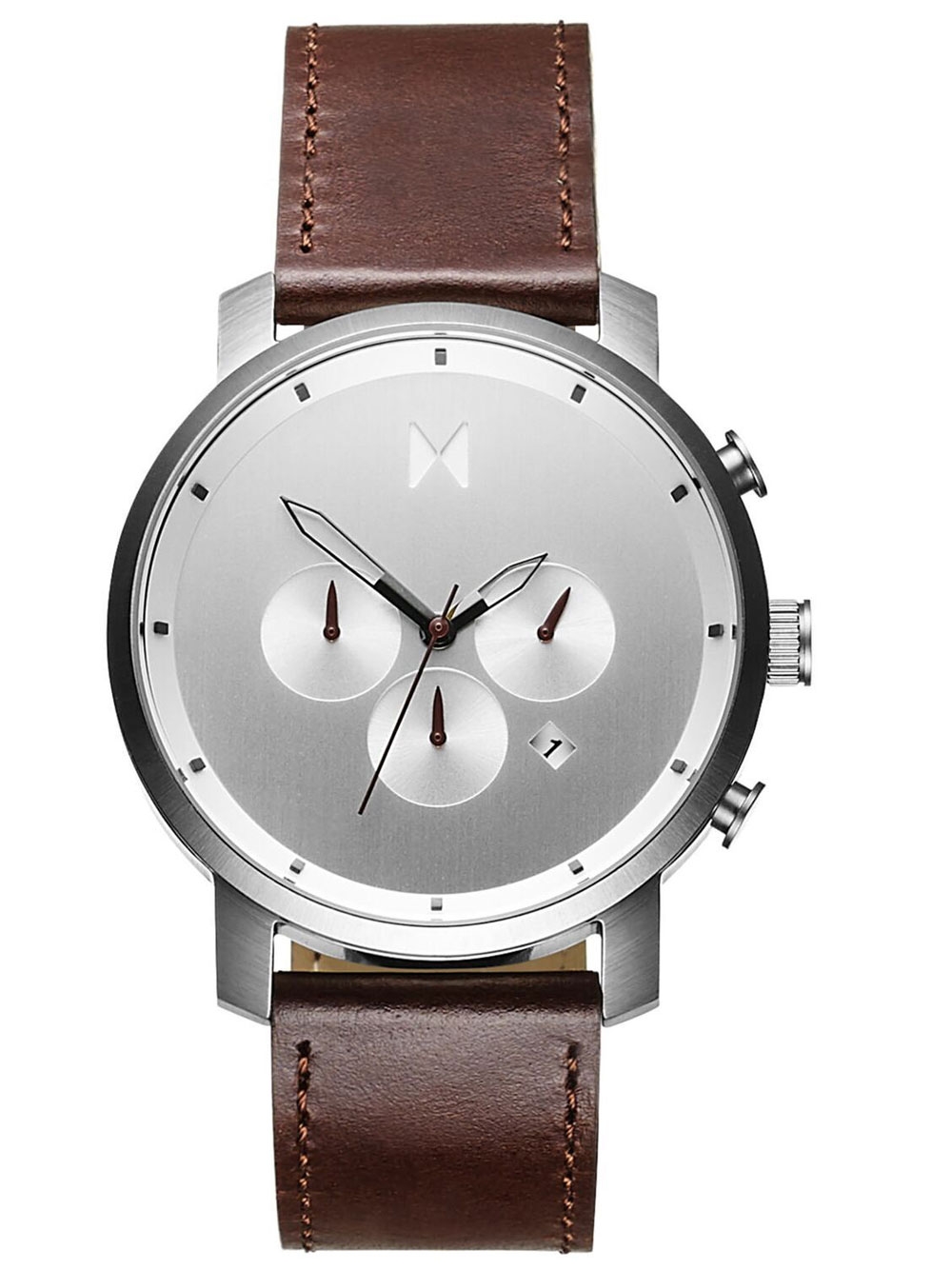 

Часы MVMT MC01-SBRL Chrono Silver Brown 45mm 10ATM