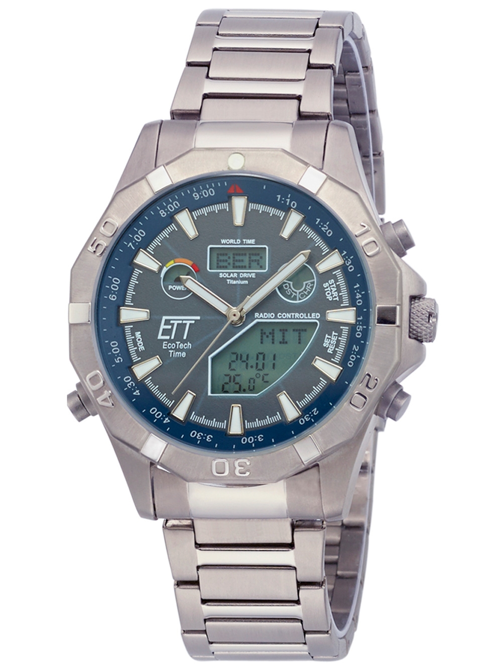 

Часы ETT EGT-11355-50M Solar Drive Funk Alaska Chrono 44mm 5ATM