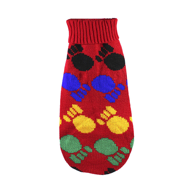 

Свитер для собак Taotaopets 357704 Лапки Red L повседневный (F_6216-20582)