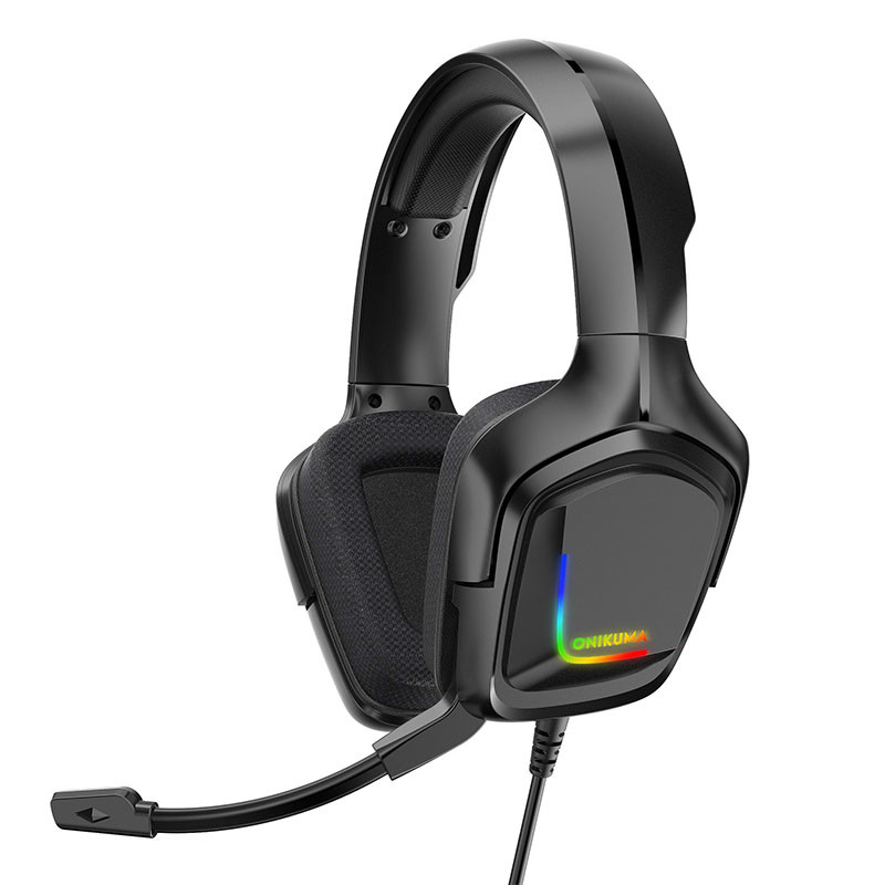 

Проводная гарнитура ONIKUMA K20 Black наушники для ПК геймеров 1+2/3.5мм + USB RGB (F_7062-24946)