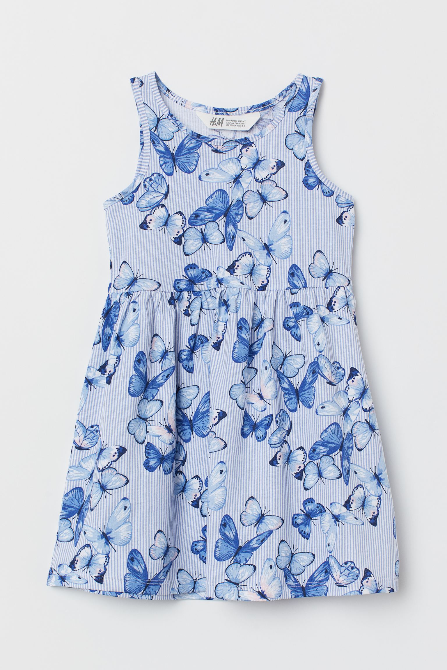 

Платье H&M 92см бело синий бабочки 6909509