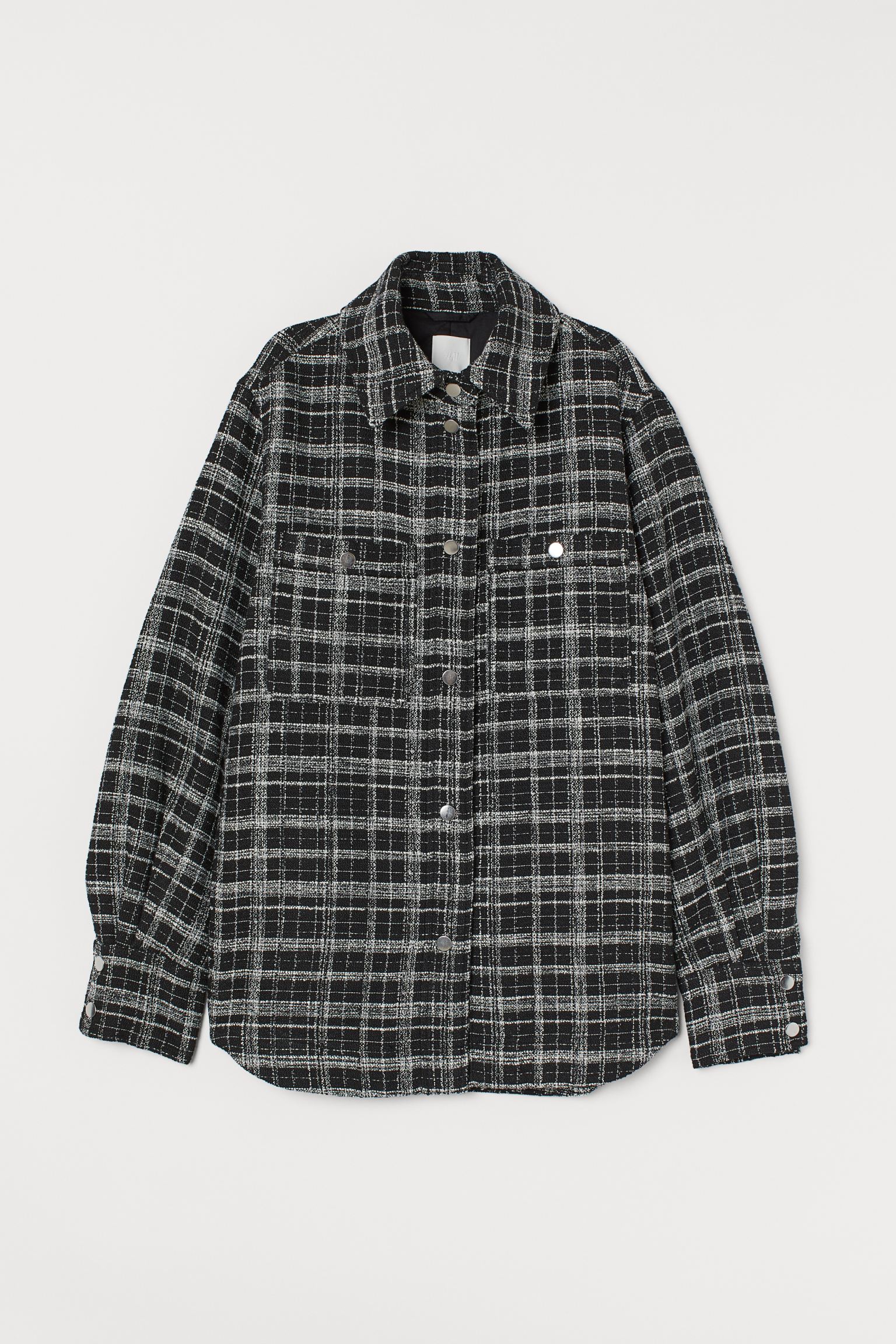 

Куртка H&M S черный клетка 3068378101