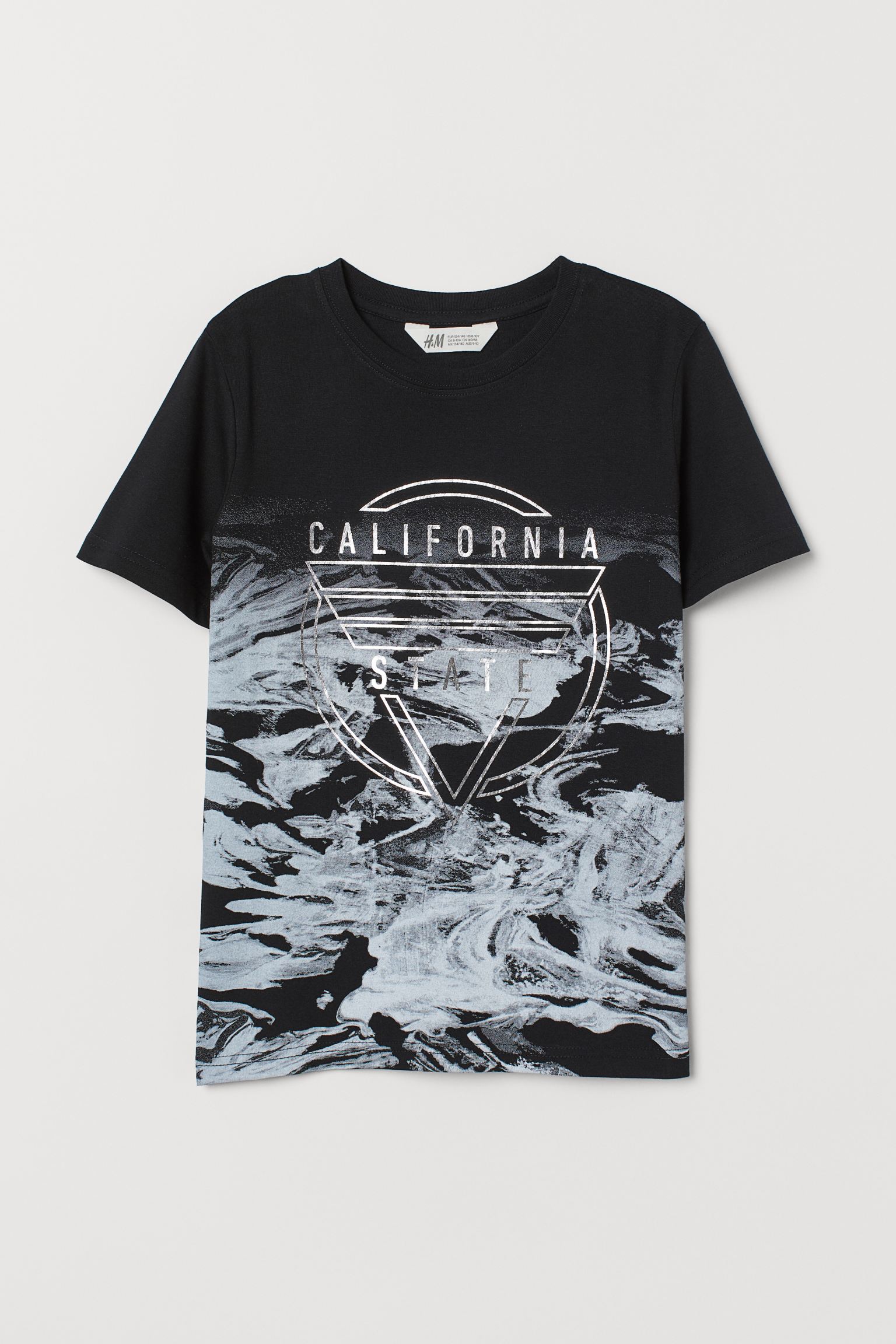 

Футболка H&M 146 152см черный принт 15077533220