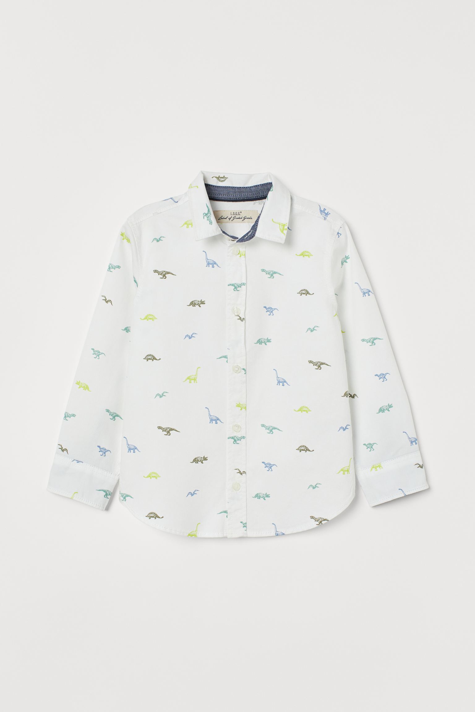 

Рубашка H&M 122см белый динозавры 26068130601