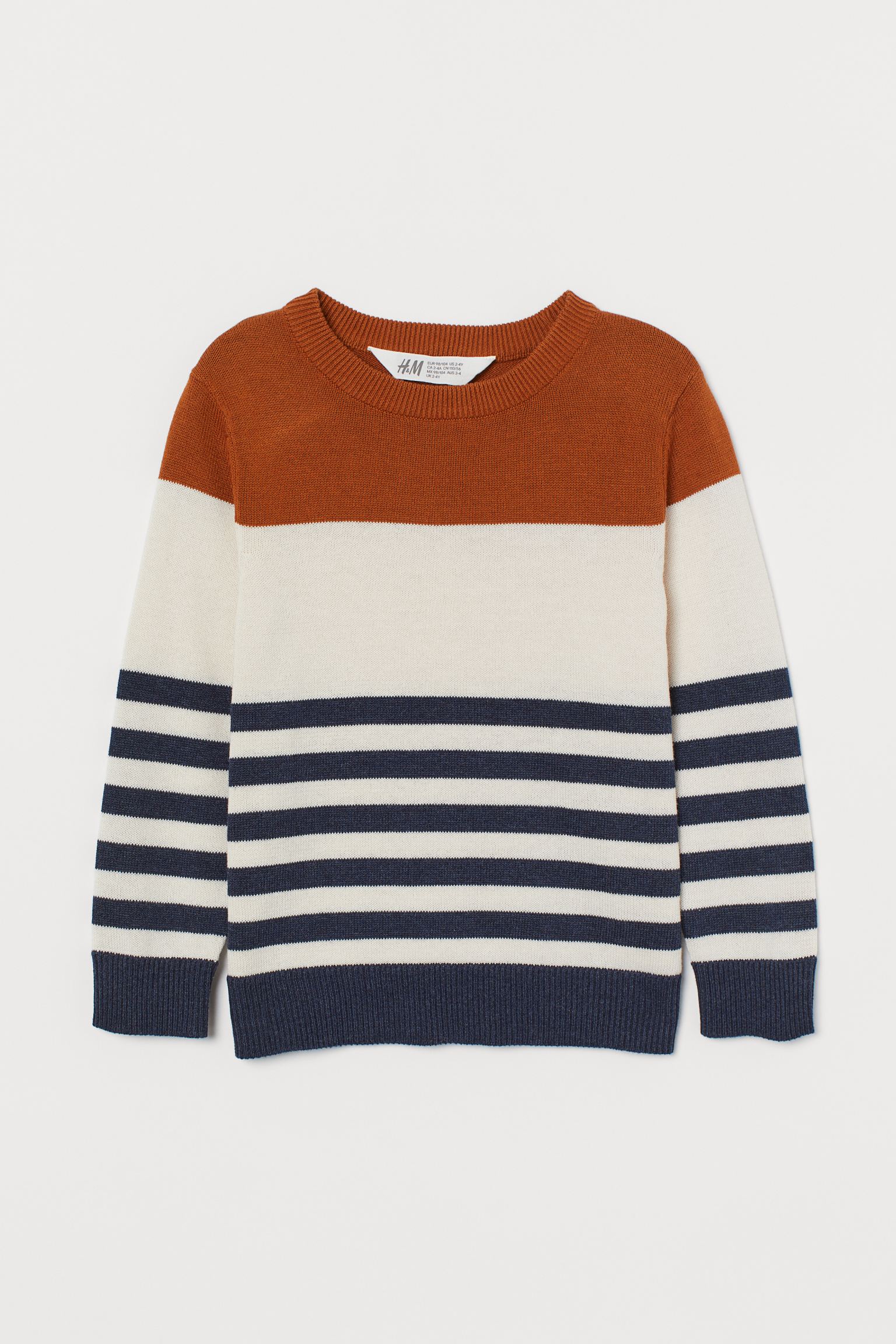 

Джемпер H&M 98 104см коричнево синий 14066969912